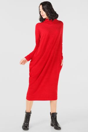 Платье оверсайз красного цвета it 1725|интернет-магазин vvlen.com