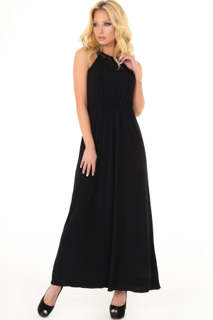 Вечернее платье-комбинация черного цвета 2199.5|интернет-магазин vvlen.com