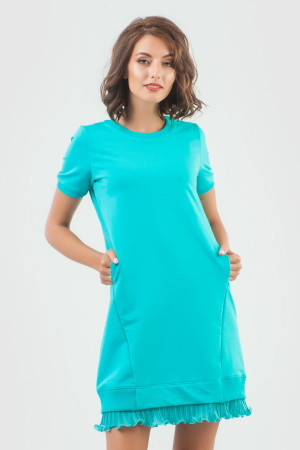 Спортивное платье  мятного цвета 6001-2|интернет-магазин vvlen.com
