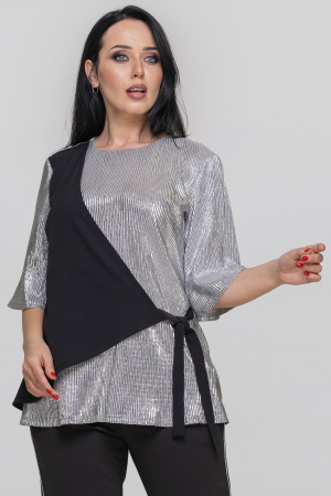 Блуза  серебристого цвета 2870.128|интернет-магазин vvlen.com