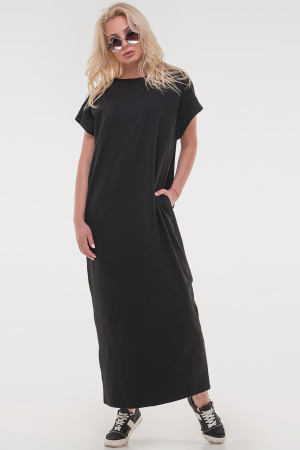 Платье  мешок  черного цвета 088|интернет-магазин vvlen.com