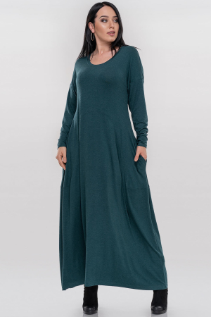 Платье оверсайз зеленого цвета 2858.17|интернет-магазин vvlen.com