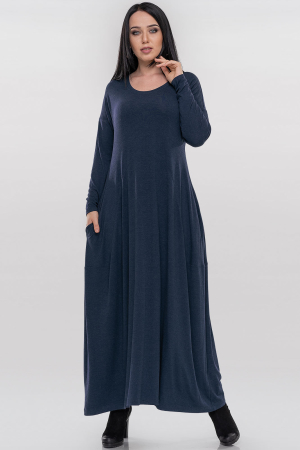 Платье оверсайз синего цвета 2858.17|интернет-магазин vvlen.com
