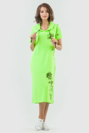 Спортивное платье  салатового цвета 6010-1|интернет-магазин vvlen.com
