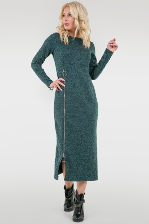 Повседневное платье туника зеленого цвета 2743.106|интернет-магазин vvlen.com
