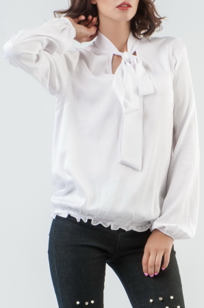 Блуза белого цвета 2577.84|интернет-магазин vvlen.com
