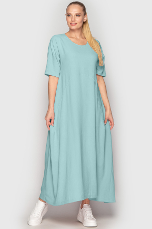 Платье оверсайз мятного цвета 2858-2.116|интернет-магазин vvlen.com