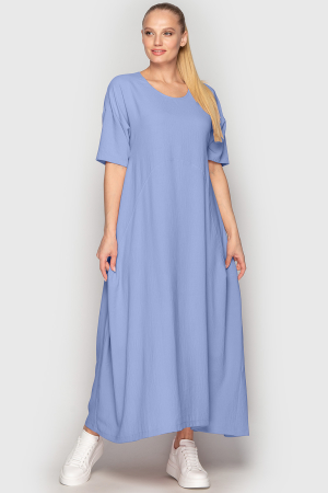 Платье оверсайз голубого цвета 2858-2.116|интернет-магазин vvlen.com