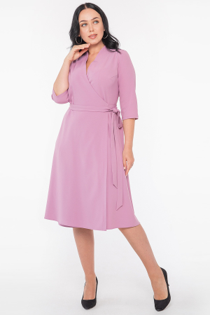 Повседневное платье с расклешённой юбкой фрезового цвета 2947.132|интернет-магазин vvlen.com