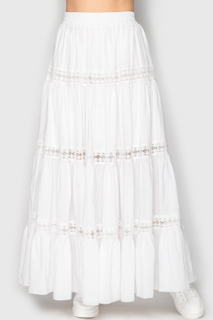 Летнее юбка расклешенная белого цвета 758|интернет-магазин vvlen.com