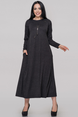 Платье оверсайз темно-серого цвета 2822.17|интернет-магазин vvlen.com