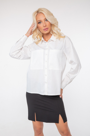 Блуза белого цвета 2590.22|интернет-магазин vvlen.com