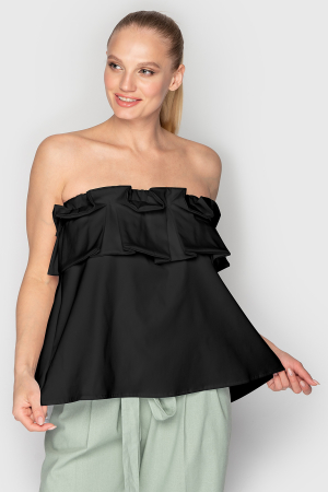 Блуза  черного цвета 763|интернет-магазин vvlen.com