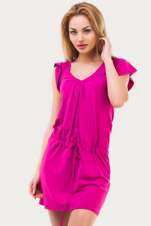 Повседневное платье футляр малинового цвета 586.17|интернет-магазин vvlen.com