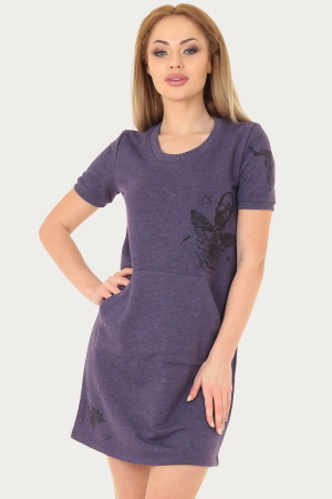 Спортивное платье  фиолетового цвета 225br|интернет-магазин vvlen.com