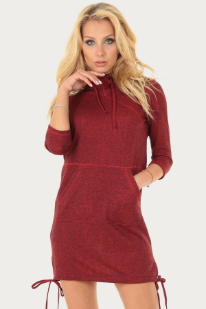 Спортивное платье  бордового цвета 150br|интернет-магазин vvlen.com