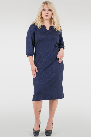 Платье футляр синего цвета 2289-2.104 |интернет-магазин vvlen.com