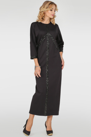 Вечернее платье  мешок черного цвета 2746.47|интернет-магазин vvlen.com