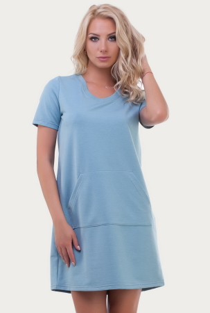 Спортивное платье  голубого цвета 6000|интернет-магазин vvlen.com