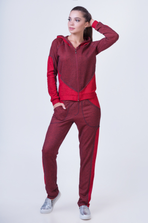 Домашний костюм красного цвета 2385.87|интернет-магазин vvlen.com