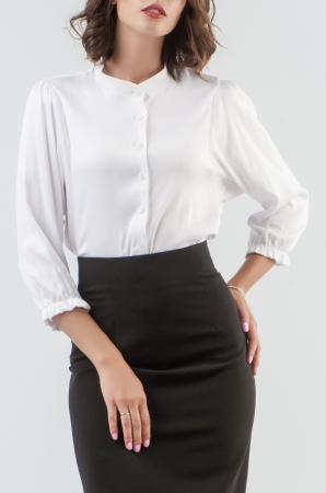 Блуза белого цвета 2575.84|интернет-магазин vvlen.com