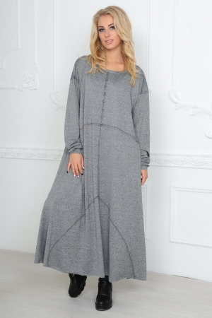 Платье оверсайз серого цвета 2496.17|интернет-магазин vvlen.com