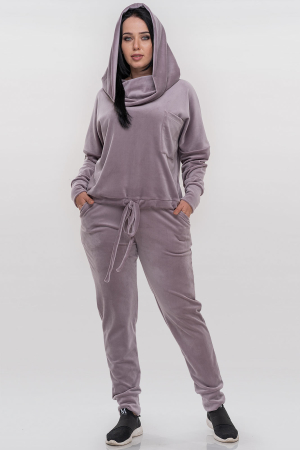 Спортивный костюм серо-сиреневого цвета 001|интернет-магазин vvlen.com