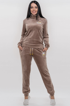 Спортивный костюм бежевого цвета 2770.122|интернет-магазин vvlen.com