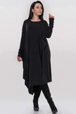 Платье оверсайз черного цвета 375.5|интернет-магазин vvlen.com