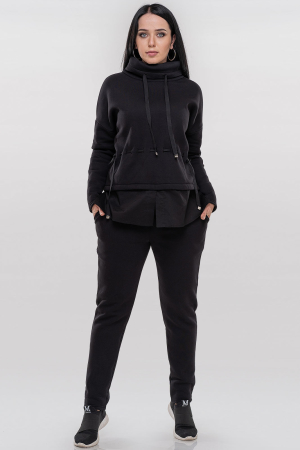 Спортивный костюм черного цвета 008|интернет-магазин vvlen.com