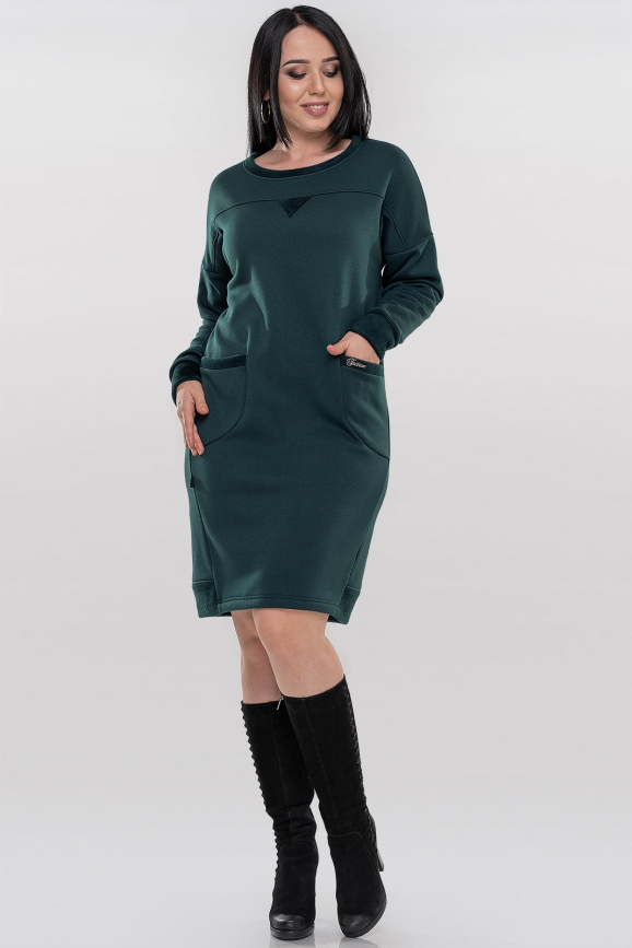 Повседневное платье  мешок зеленого цвета 2869.94|интернет-магазин vvlen.com