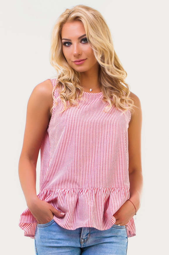 Блуза красной полоски цвета 2556.93|интернет-магазин vvlen.com