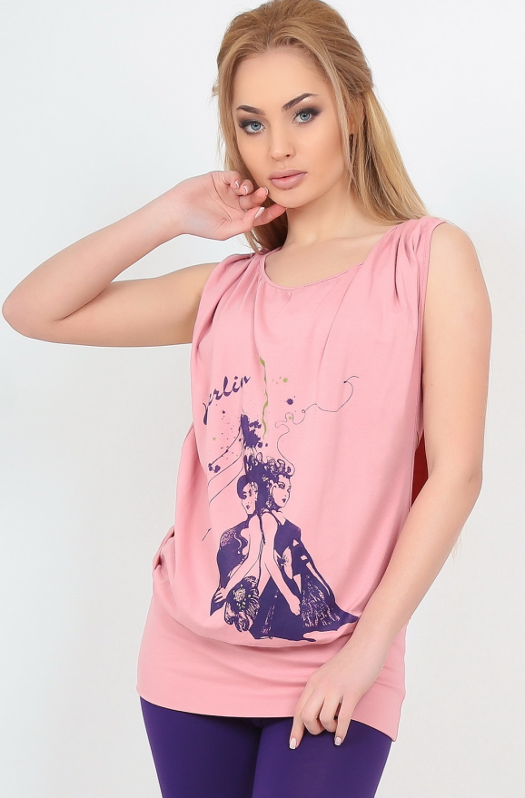 Блуза розового цвета  1121.17|интернет-магазин vvlen.com