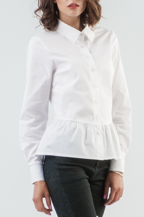 Блуза белого цвета 2592.24|интернет-магазин vvlen.com
