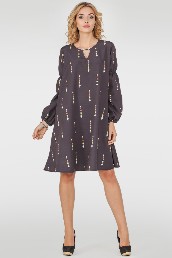 Платье трапеция бордового цвета 405.27 |интернет-магазин vvlen.com