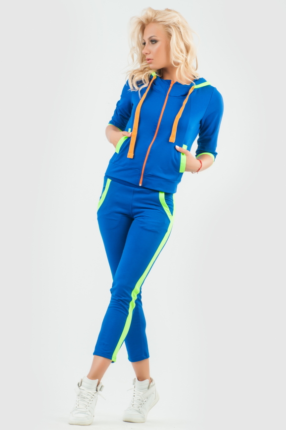 Спортивный костюм электрика цвета 204-205 br|интернет-магазин vvlen.com
