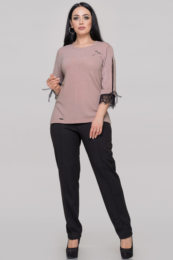 Блуза  пудры цвета 2895-1.99|интернет-магазин vvlen.com