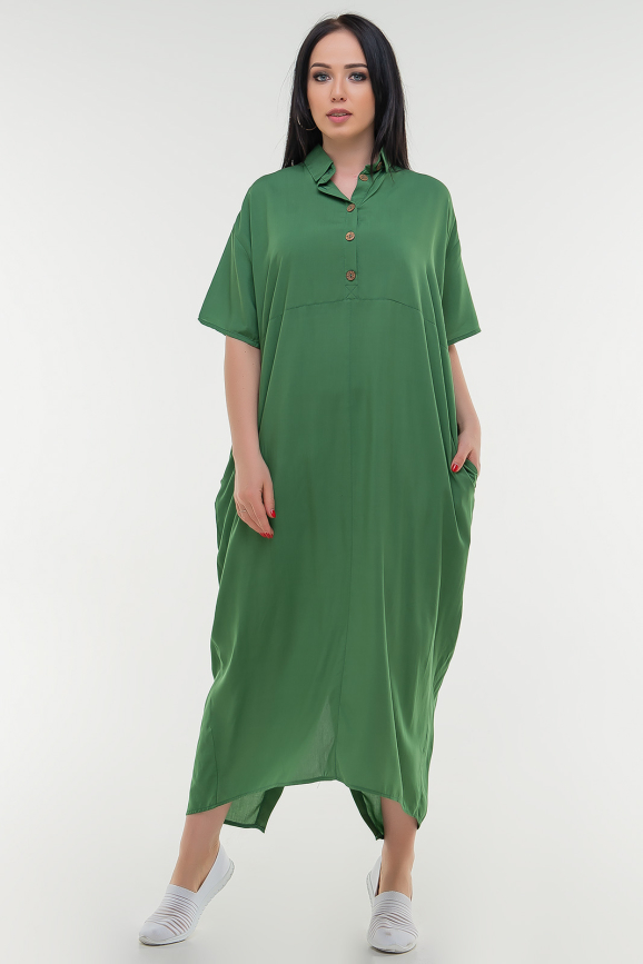 Летнее платье рубашка зеленого цвета 103-1 it|интернет-магазин vvlen.com