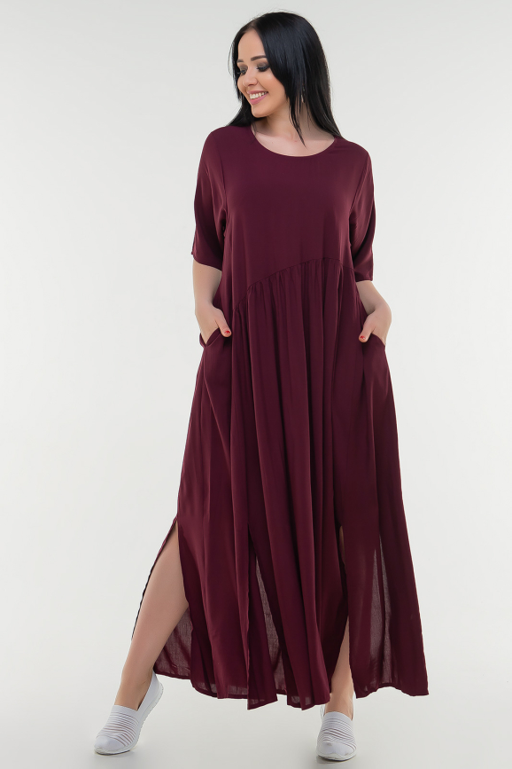 Летнее платье балахон марсалы цвета 226-1 it|интернет-магазин vvlen.com