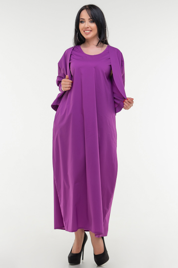 Летнее платье  мешок сиреневого цвета 1220 it|интернет-магазин vvlen.com