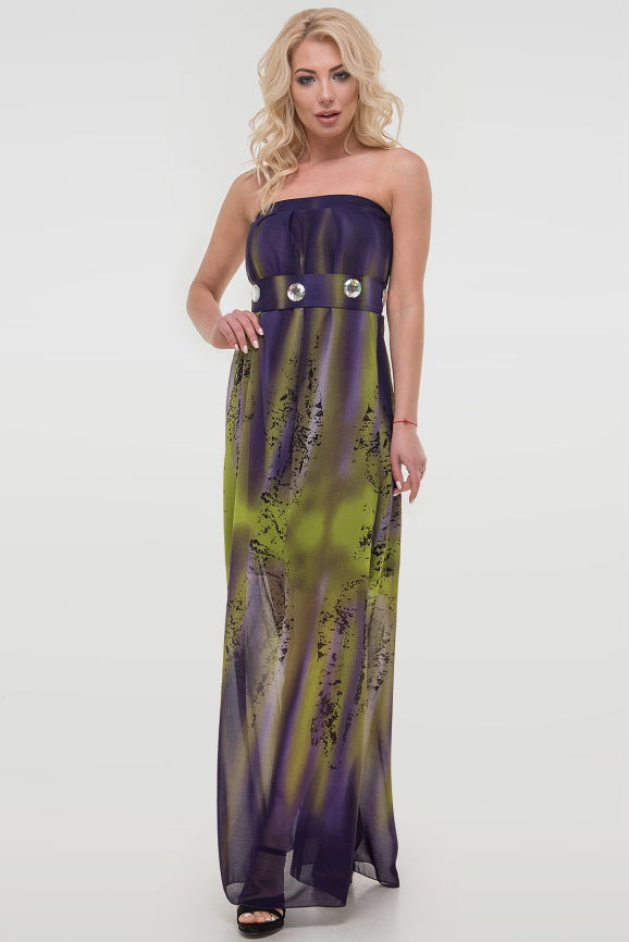 Летнее платье с открытыми плечами сиреневого тона цвета 880.7|интернет-магазин vvlen.com