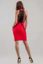 Коктейльное платье футляр красного цвета 1675.2 No2|интернет-магазин vvlen.com