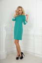 Повседневное платье футляр мятного цвета 2520.47 No2|интернет-магазин vvlen.com