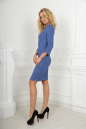 Повседневное платье футляр синего цвета 2521.80 No3|интернет-магазин vvlen.com