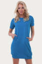 Спортивное платье  темно-голубого цвета 6001 No0|интернет-магазин vvlen.com