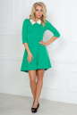 Повседневное платье с расклешённой юбкой зеленого цвета 2344.47 No1|интернет-магазин vvlen.com