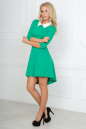 Повседневное платье с расклешённой юбкой зеленого цвета 2344.47 No2|интернет-магазин vvlen.com