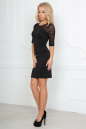 Коктейльное платье футляр черного цвета 2282.47 No2|интернет-магазин vvlen.com