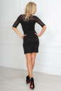 Коктейльное платье футляр черного цвета 2282.47 No3|интернет-магазин vvlen.com