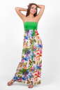 Летнее платье комбинация зеленого тона цвета 2367.33d29 No3|интернет-магазин vvlen.com